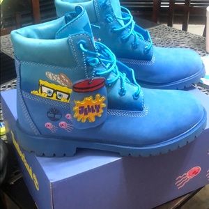 baby blue spongebob timberlands